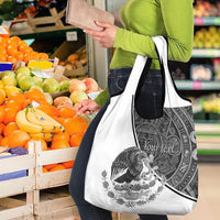 Personalized Mexico Aztec Calendar Grocery Bag Flag and Coat of Arms