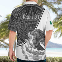 Personalized Mexico Aztec Calendar Hawaiian Shirt Flag and Coat of Arms