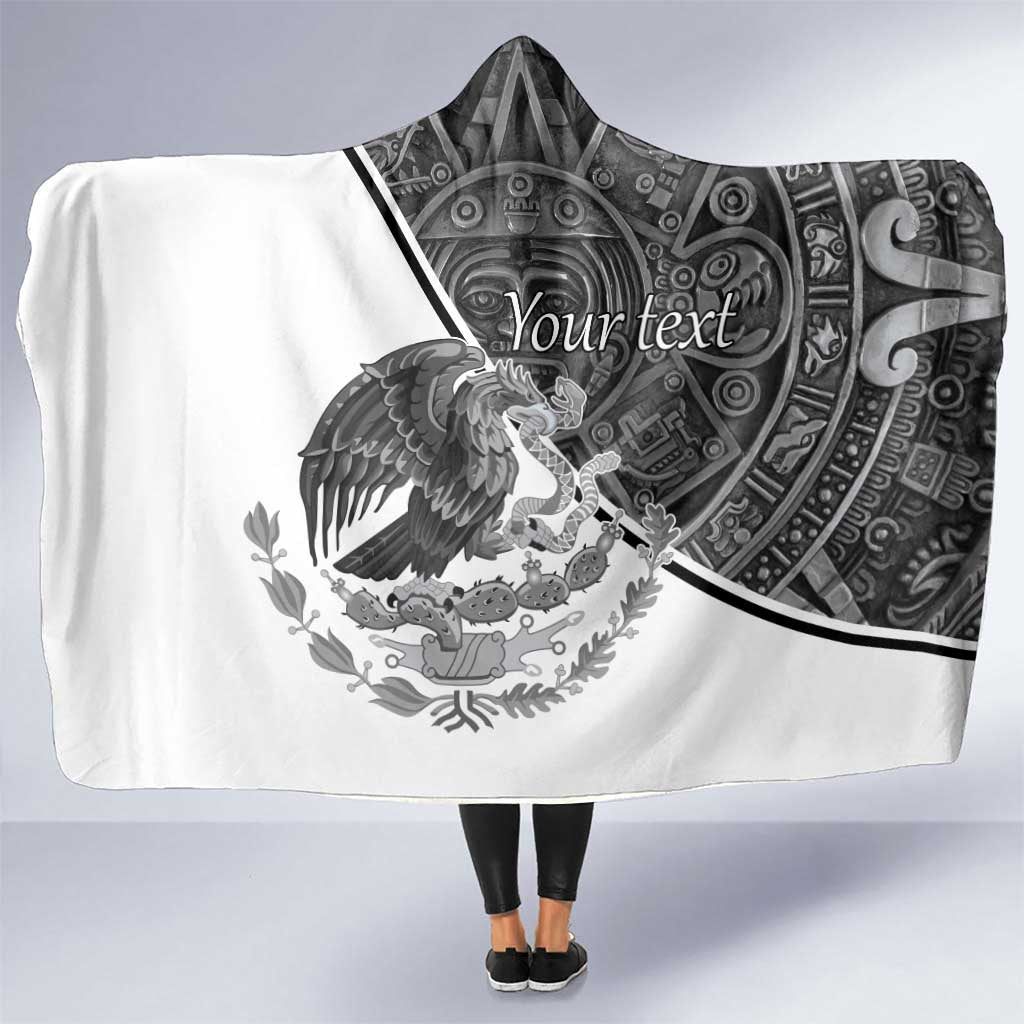 Personalized Mexico Aztec Calendar Hooded Blanket Flag and Coat of Arms