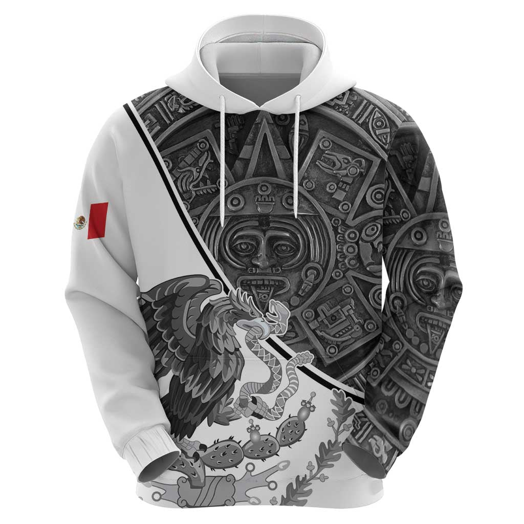 Personalized Mexico Aztec Calendar Hoodie Flag and Coat of Arms