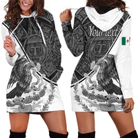 Personalized Mexico Aztec Calendar Hoodie Dress Flag and Coat of Arms