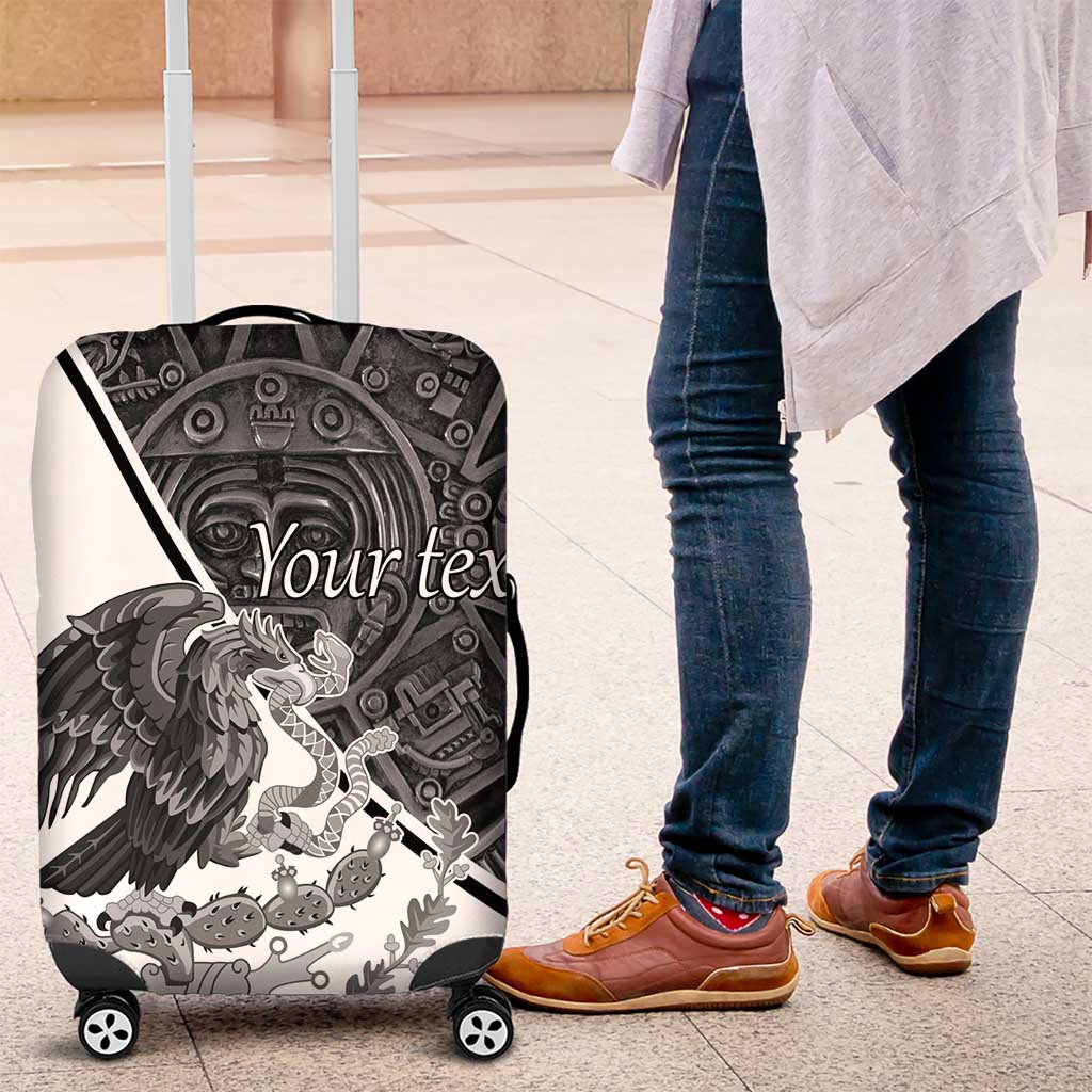 Personalized Mexico Aztec Calendar Luggage Cover Flag and Coat of Arms