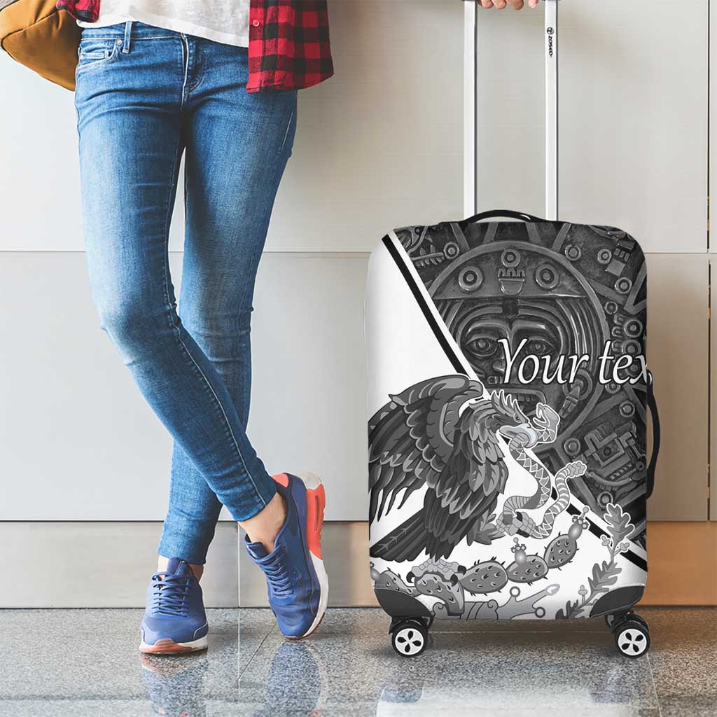 Personalized Mexico Aztec Calendar Luggage Cover Flag and Coat of Arms