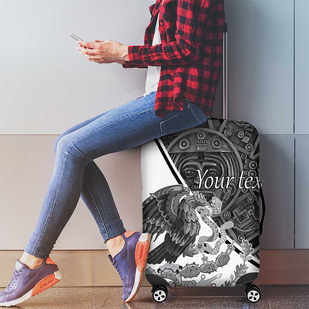 Personalized Mexico Aztec Calendar Luggage Cover Flag and Coat of Arms
