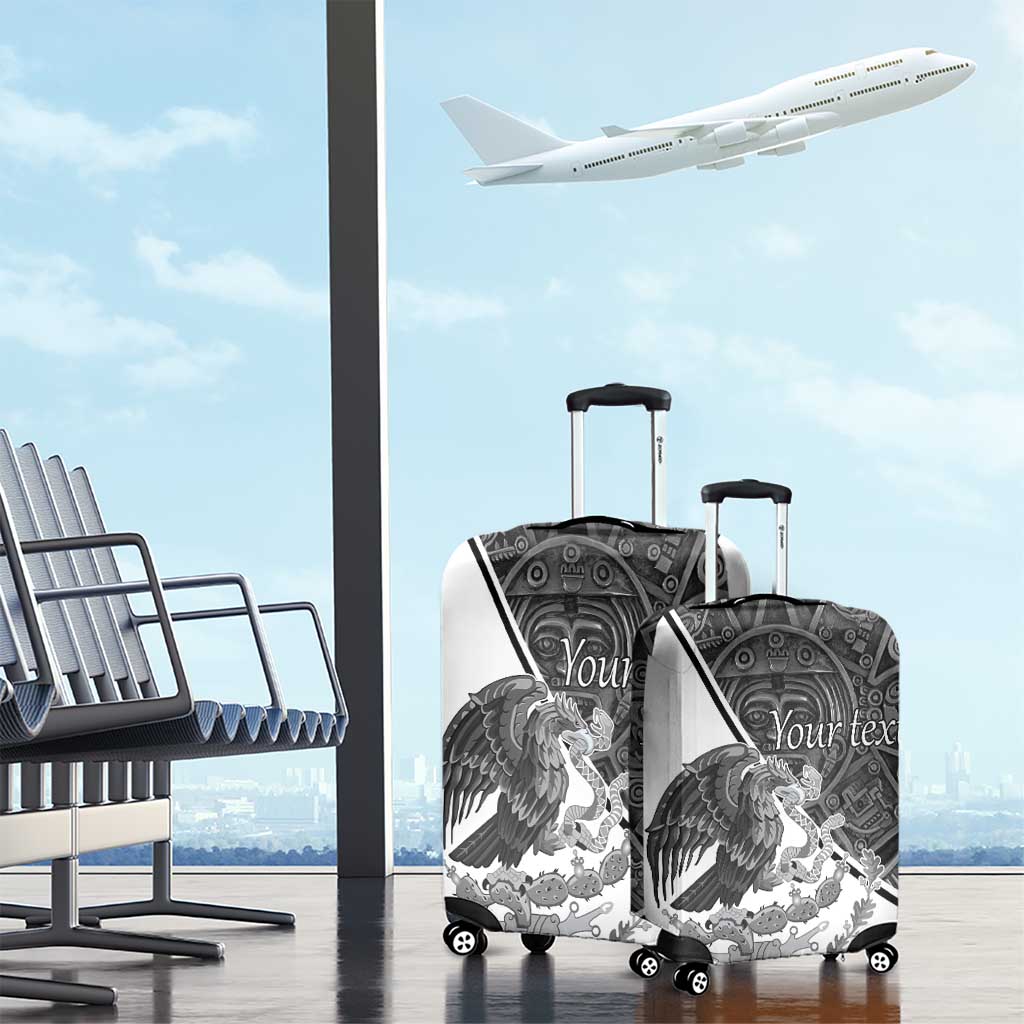 Personalized Mexico Aztec Calendar Luggage Cover Flag and Coat of Arms