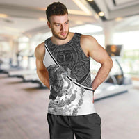 Personalized Mexico Aztec Calendar Men Tank Top Flag and Coat of Arms