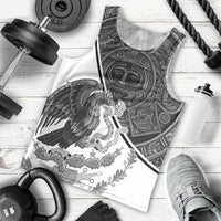 Personalized Mexico Aztec Calendar Men Tank Top Flag and Coat of Arms