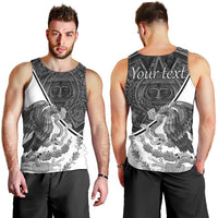 Personalized Mexico Aztec Calendar Men Tank Top Flag and Coat of Arms