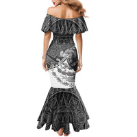 Personalized Mexico Aztec Calendar Mermaid Dress Flag and Coat of Arms