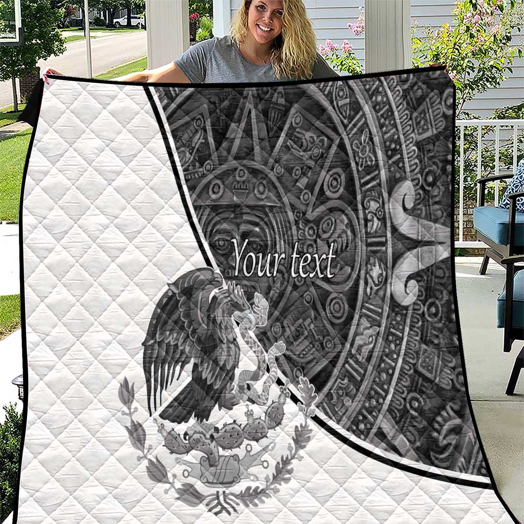 Personalized Mexico Aztec Calendar Quilt Flag and Coat of Arms