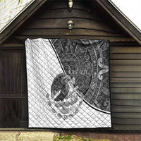 Personalized Mexico Aztec Calendar Quilt Flag and Coat of Arms