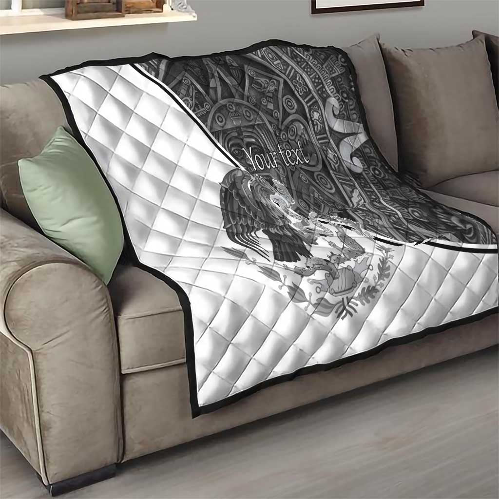 Personalized Mexico Aztec Calendar Quilt Flag and Coat of Arms