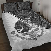Personalized Mexico Aztec Calendar Quilt Bed Set Flag and Coat of Arms