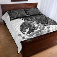 Personalized Mexico Aztec Calendar Quilt Bed Set Flag and Coat of Arms