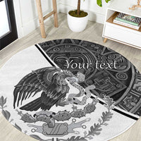 Personalized Mexico Aztec Calendar Round Carpet Flag and Coat of Arms
