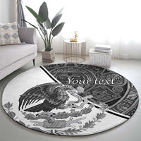 Personalized Mexico Aztec Calendar Round Carpet Flag and Coat of Arms