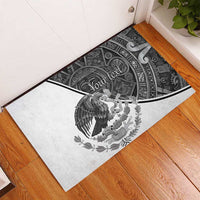Personalized Mexico Aztec Calendar Rubber Doormat Flag and Coat of Arms