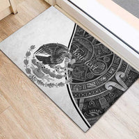Personalized Mexico Aztec Calendar Rubber Doormat Flag and Coat of Arms