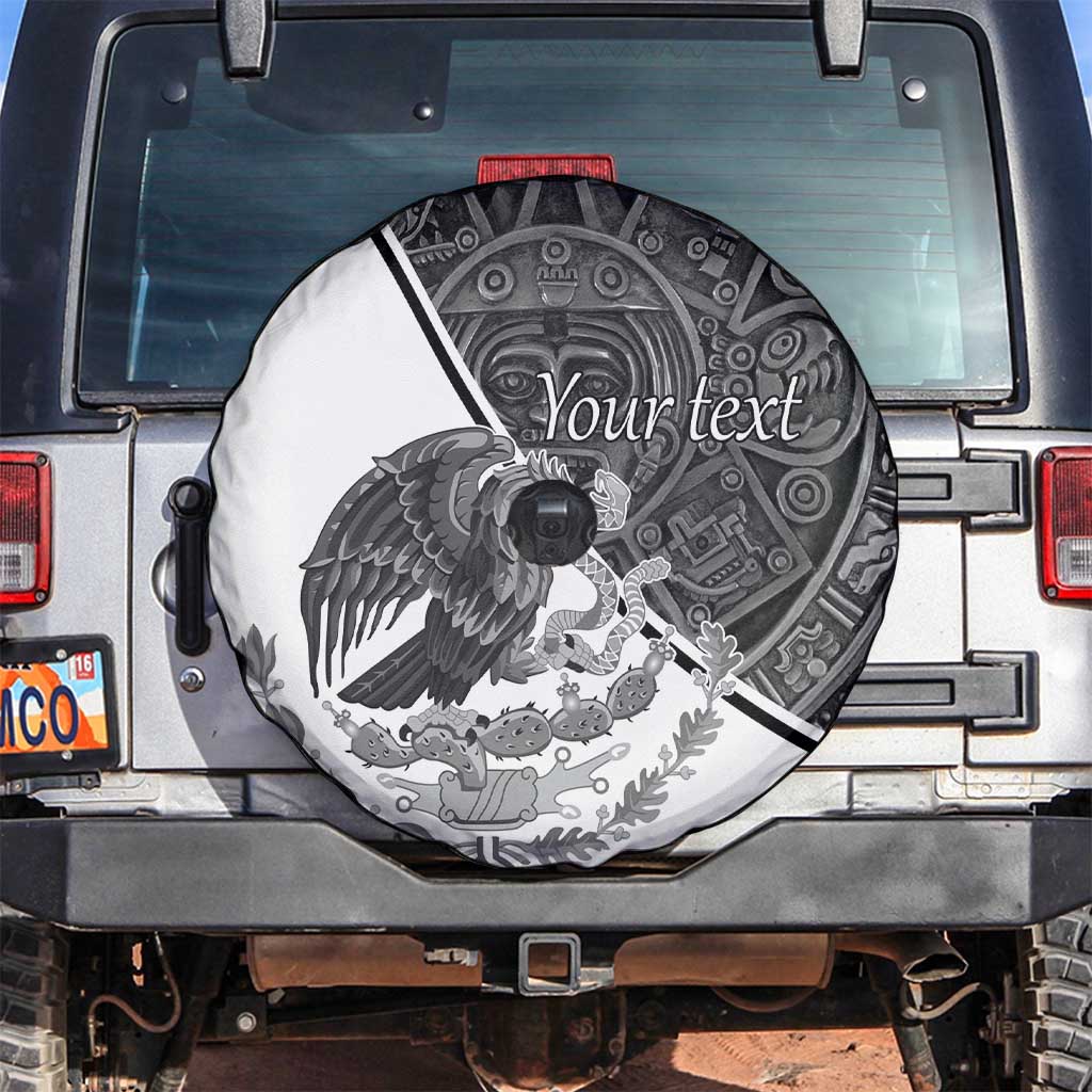 Personalized Mexico Aztec Calendar Spare Tire Cover Flag and Coat of Arms