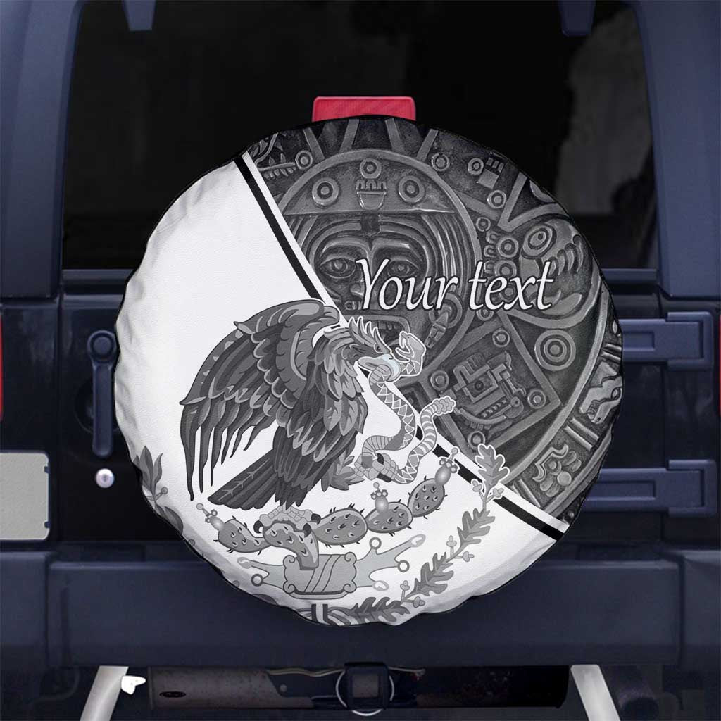 Personalized Mexico Aztec Calendar Spare Tire Cover Flag and Coat of Arms