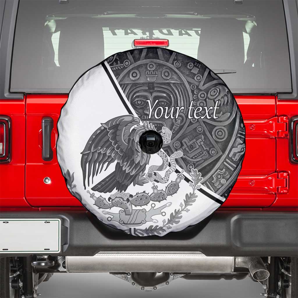 Personalized Mexico Aztec Calendar Spare Tire Cover Flag and Coat of Arms