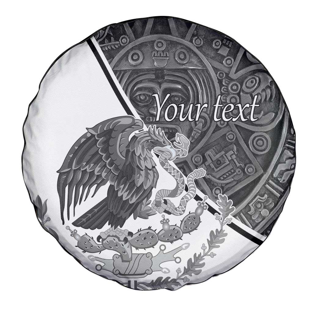 Personalized Mexico Aztec Calendar Spare Tire Cover Flag and Coat of Arms