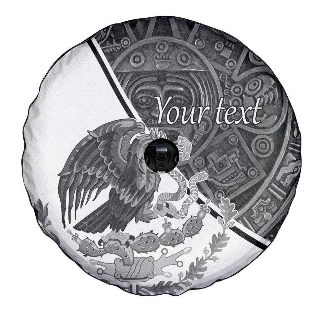Personalized Mexico Aztec Calendar Spare Tire Cover Flag and Coat of Arms