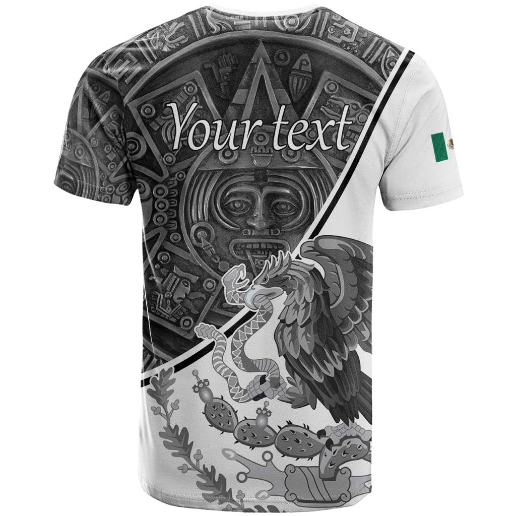 Personalized Mexico Aztec Calendar T Shirt Flag and Coat of Arms