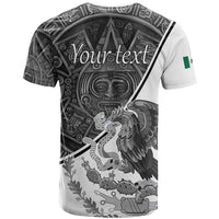 Personalized Mexico Aztec Calendar T Shirt Flag and Coat of Arms