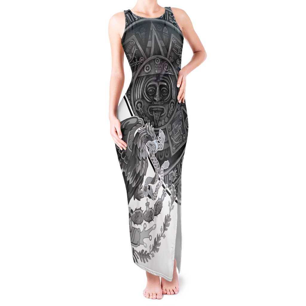 Personalized Mexico Aztec Calendar Tank Maxi Dress Flag and Coat of Arms