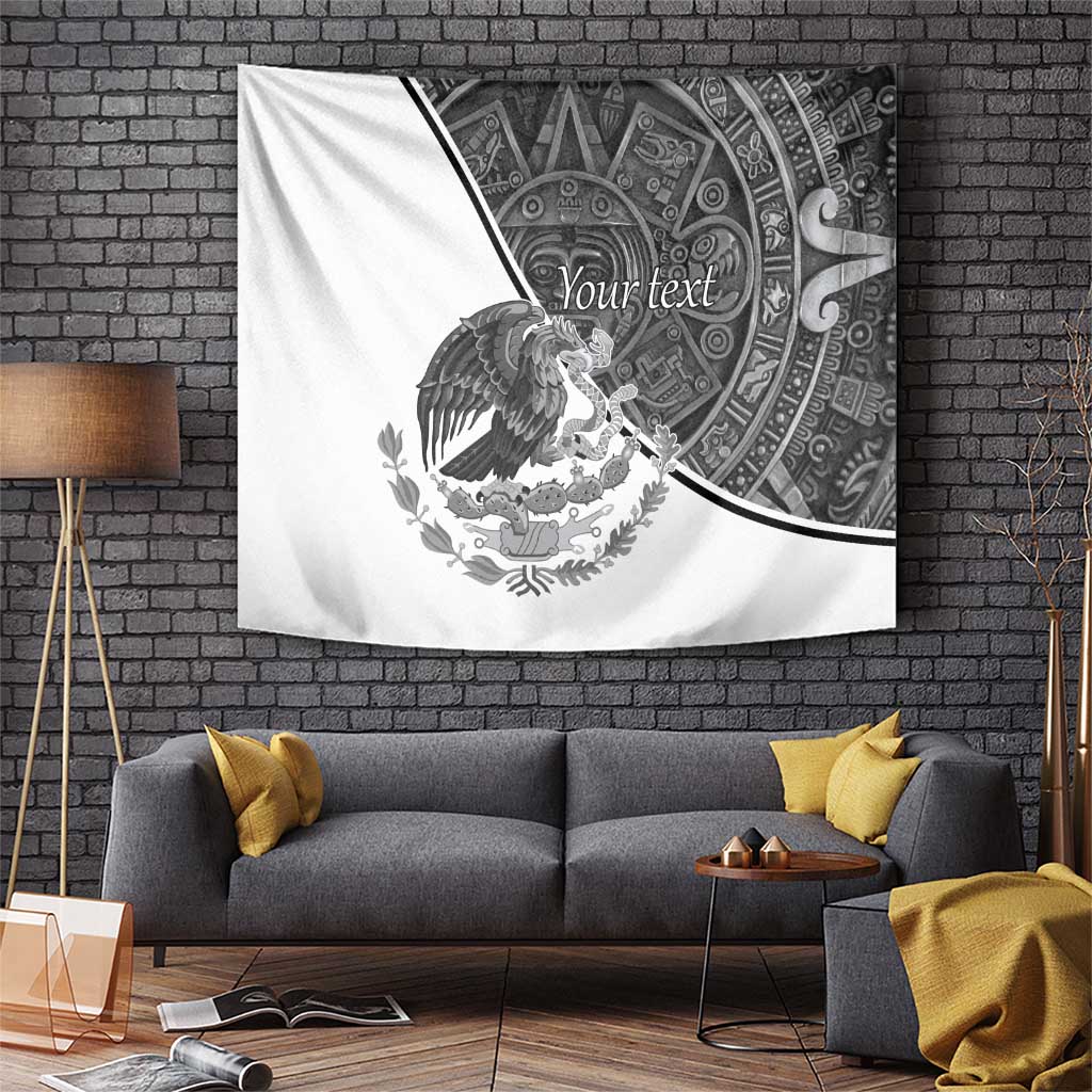 Personalized Mexico Aztec Calendar Tapestry Flag and Coat of Arms