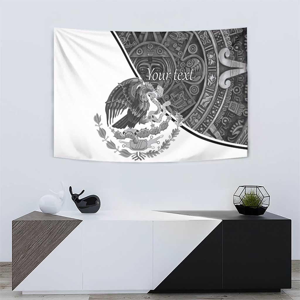 Personalized Mexico Aztec Calendar Tapestry Flag and Coat of Arms