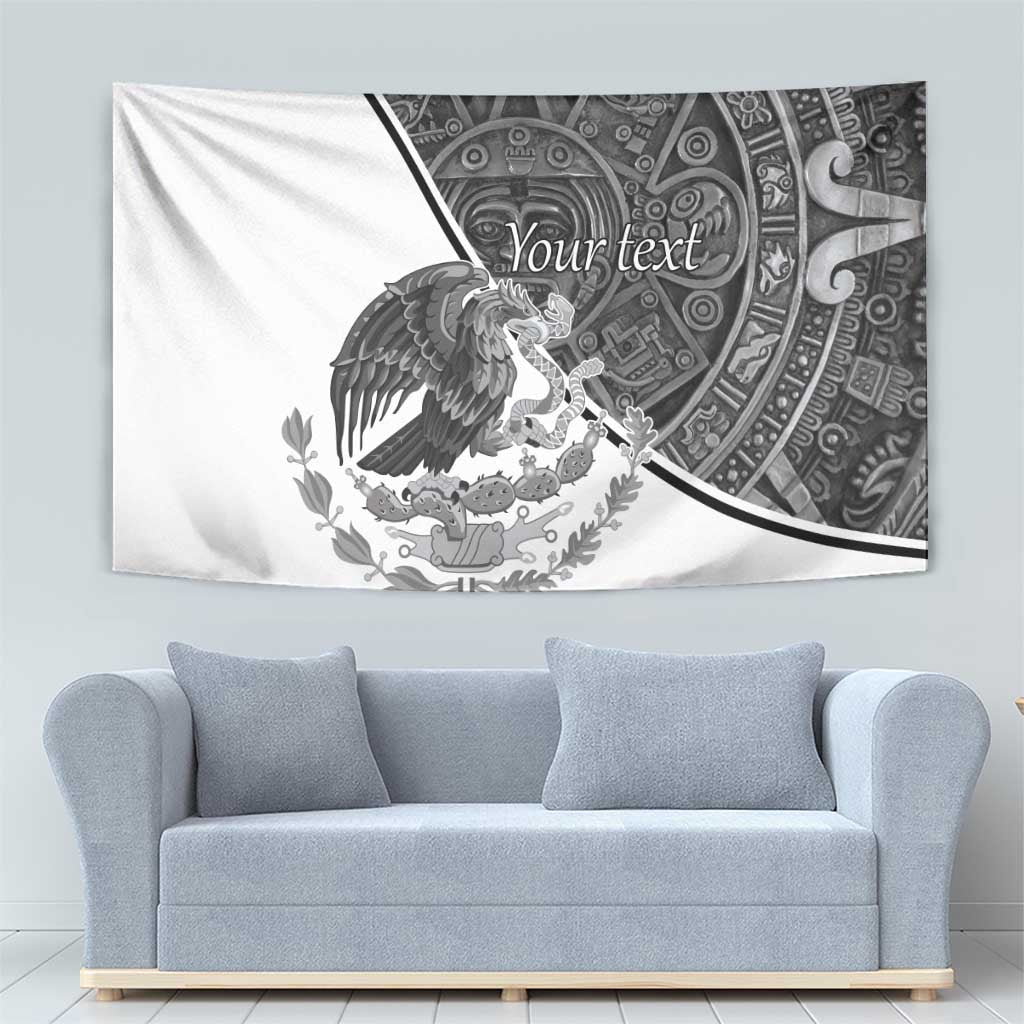 Personalized Mexico Aztec Calendar Tapestry Flag and Coat of Arms