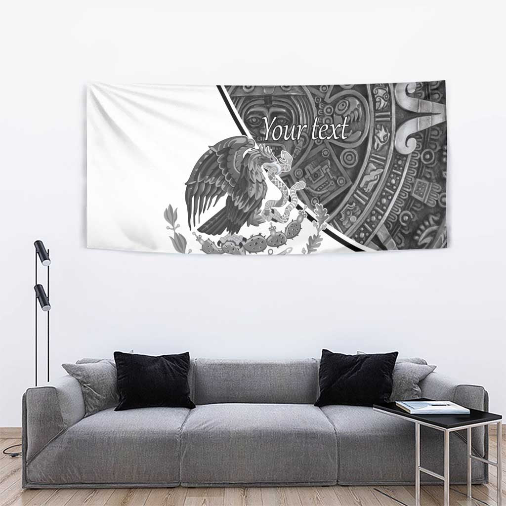 Personalized Mexico Aztec Calendar Tapestry Flag and Coat of Arms