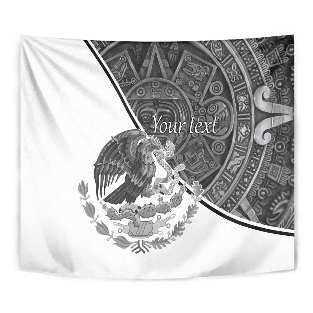 Personalized Mexico Aztec Calendar Tapestry Flag and Coat of Arms
