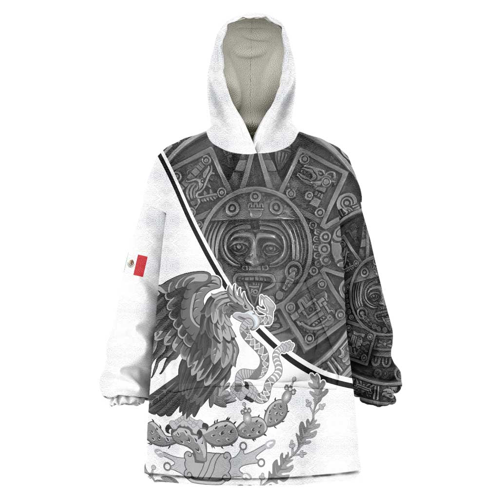 Personalized Mexico Aztec Calendar Wearable Blanket Hoodie Flag and Coat of Arms