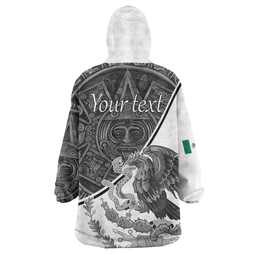 Personalized Mexico Aztec Calendar Wearable Blanket Hoodie Flag and Coat of Arms
