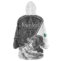 Personalized Mexico Aztec Calendar Wearable Blanket Hoodie Flag and Coat of Arms