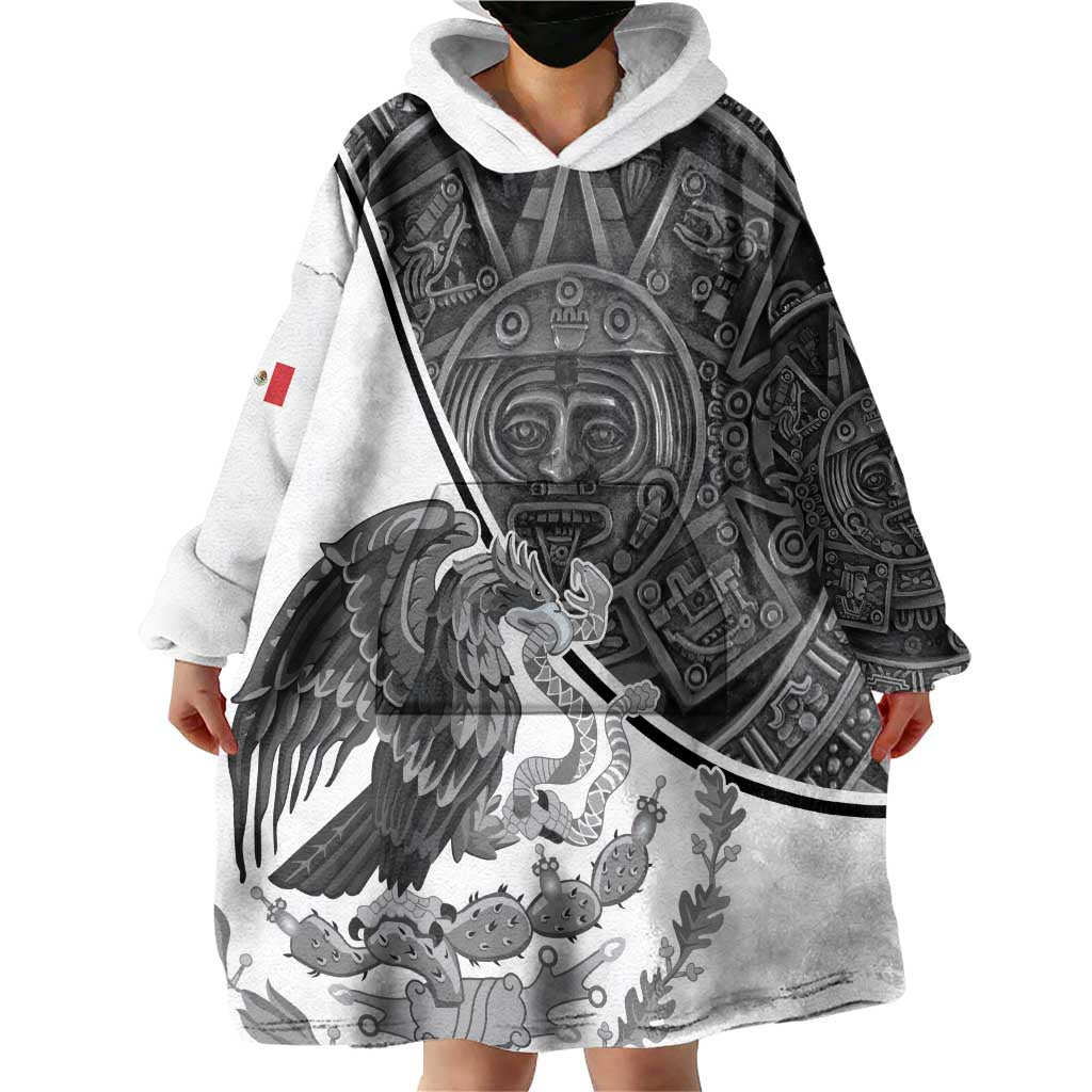 Personalized Mexico Aztec Calendar Wearable Blanket Hoodie Flag and Coat of Arms