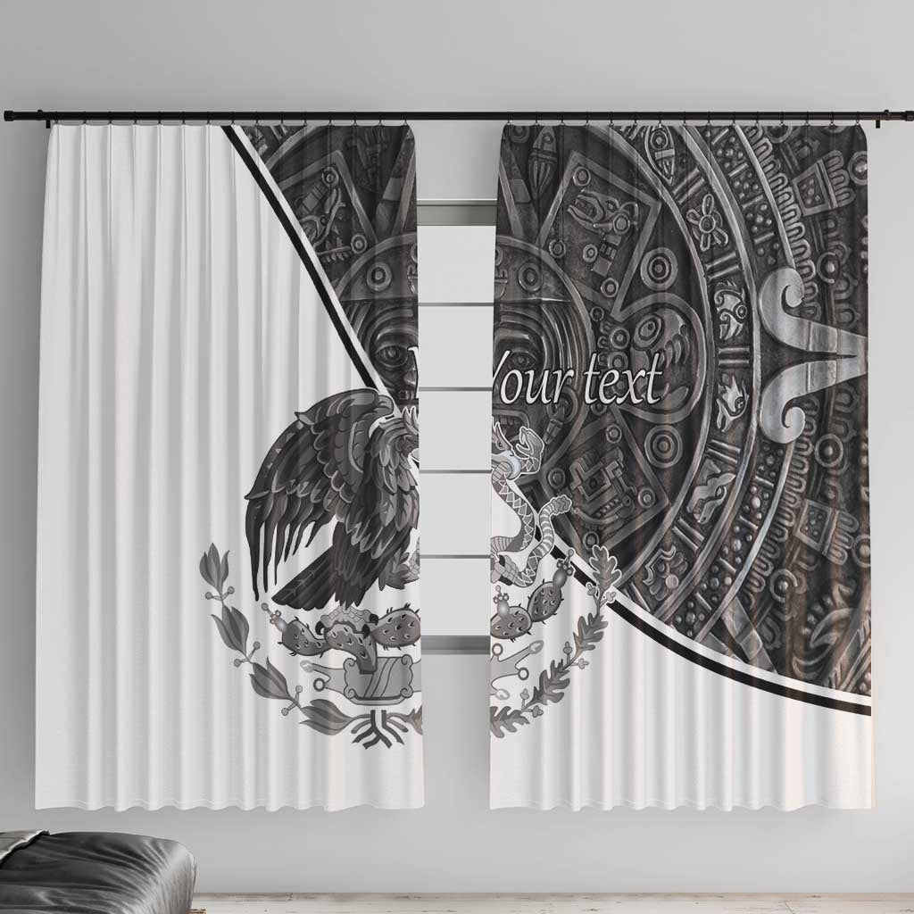 Personalized Mexico Aztec Calendar Window Curtain Flag and Coat of Arms