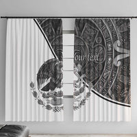 Personalized Mexico Aztec Calendar Window Curtain Flag and Coat of Arms