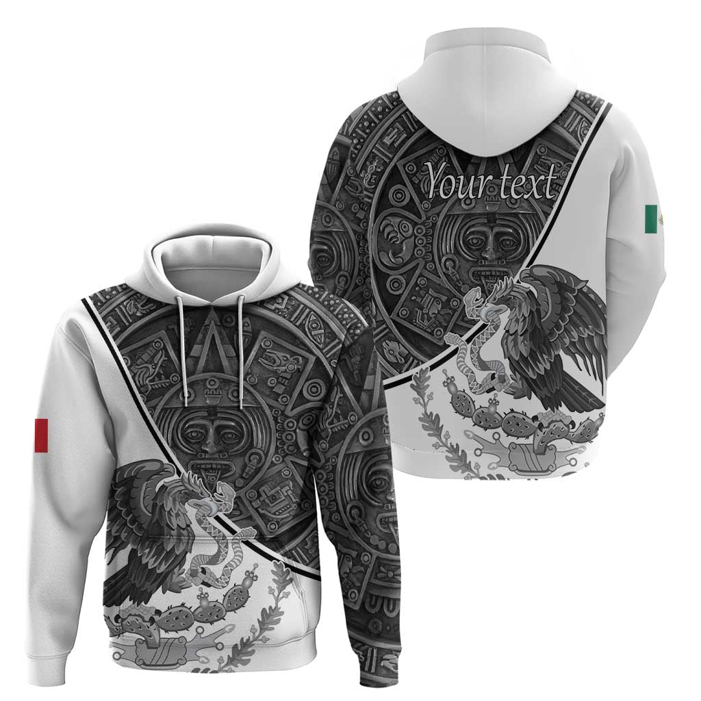 Personalized Mexico Aztec Calendar Zip Hoodie Flag and Coat of Arms