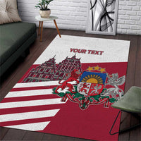 Personalized Riga Town Hall Square Latvia Area Rug Coat of Arms