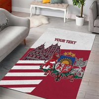 Personalized Riga Town Hall Square Latvia Area Rug Coat of Arms