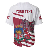 Personalized Riga Town Hall Square Latvia Baseball Jersey Coat of Arms