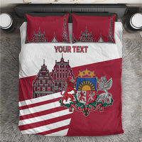 Personalized Riga Town Hall Square Latvia Bedding Set Coat of Arms