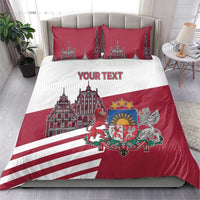 Personalized Riga Town Hall Square Latvia Bedding Set Coat of Arms