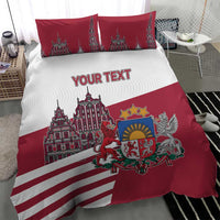 Personalized Riga Town Hall Square Latvia Bedding Set Coat of Arms