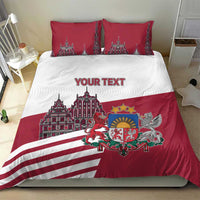Personalized Riga Town Hall Square Latvia Bedding Set Coat of Arms