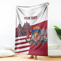 Personalized Riga Town Hall Square Latvia Blanket Coat of Arms